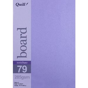 Quill A5 285gsm Metallique Board Amethyst 25 Pack