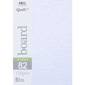 Quill Parchment 176gsm A4 Board Blue 25 Pack