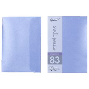 Quill C6 Envelopes Metallique Vista Blue 10 Pack