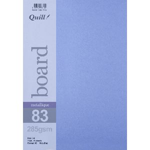 Quill A4 285gsm Metallique Board Vista Blue 25 Pack