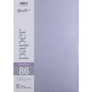 Quill A4 Paper Metallique Silver Shadow 25 Pack