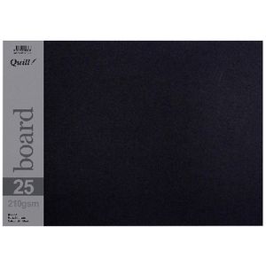 Quill A3 210gsm Board Black 25 pack