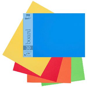 Quill A3 210gsm Board Bright Assorted 15 Pack