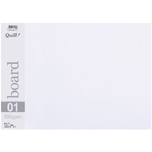Quill A3 200gsm Board White 5 Pack