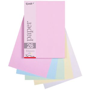 Quill A5 Paper Pastel Assorted 250 Pack
