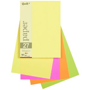 Quill A5 Paper Fluoro Assorted 250 Pack