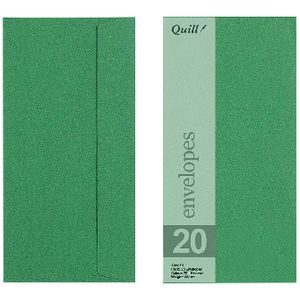 Quill Wallet DL Envelope Emerald 25 Pack