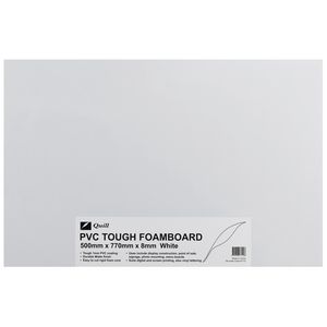 Quill 8mm 500 x 770 PVC Foam Board White