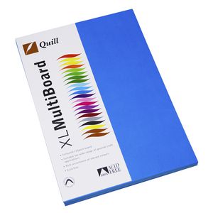 Quill XL MultiBoard 210gsm A4 Marine Blue 50 Pack