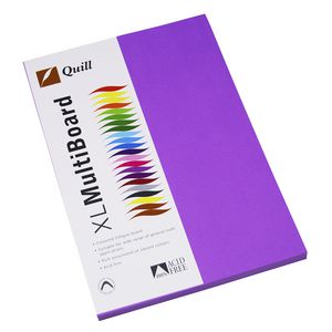 Quill XL MultiBoard 210gsm A4 Lilac 50 Pack