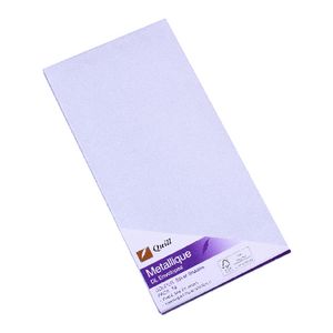 Quill Metallique DL Envelope Silver Shadow 10 Pack