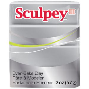 Sculpey III Modelling Clay Silver 57g