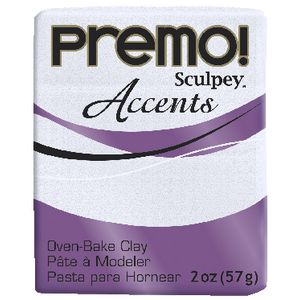Sculpey Premo Accents Modelling Clay Frost White Glitter 57g