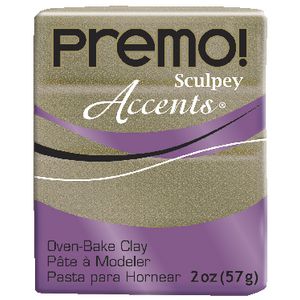 Sculpey Premo Accents Modelling Clay Yellow Gold Glitter 57g