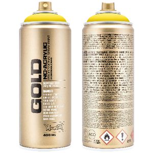 Montana GOLD Spray Paint 400mL Shock Yellow Light