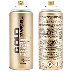 Montana GOLD Spray Paint 400mL Shock White