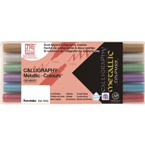 ZIG Calligraphy Markers Metallic 6 Pack