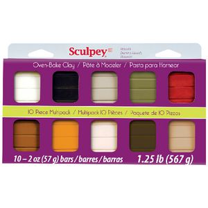 Sculpey III Modelling Clay Naturals 10 Pack