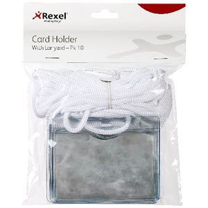 Rexel Card Holder with Lanyard 10 Pack