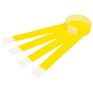 Rexel Fluoro Wrist Bands Yellow 100 Pack
