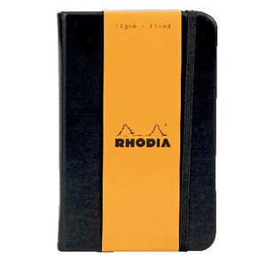 Rhodia Webbie A6 Lined Notebook Black