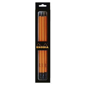 Rhodia Premium Eraser Tip Graphite Pencils 3 Pack