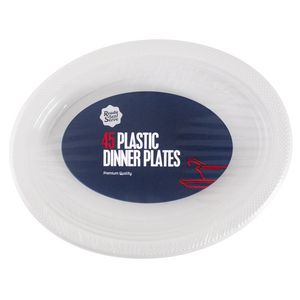 Ready Set Serve Disposable Oval Platter Plastic 45 Pack White