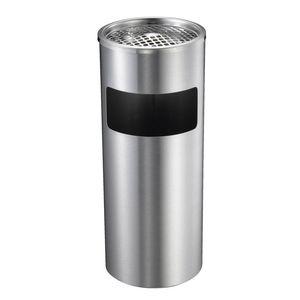 Compass 10L Stainless Steel Lobby Bin with Ashtray