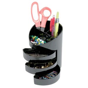 Eldon 3 Drawer Stationery Holder Black