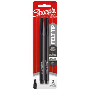 Sharpie Pen Fineliners 0.8mm Black 2 Pack