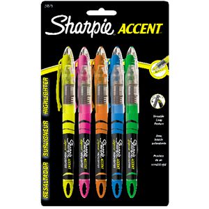 Sharpie Accent Highlighters Assorted 5 Pack