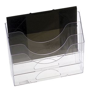 Eldon 3 Tier Letter Organiser Clear