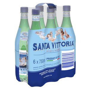 Santa Vittoria Italian Mineral Water PET Bottle 750mL 6 Pack