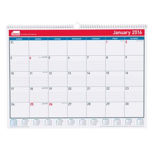 Sasco Monthly Wall Calendar 2016