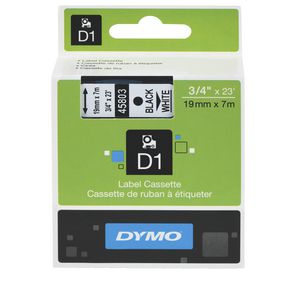 DYMO D1 Label Tape 19mm x7m Black on White