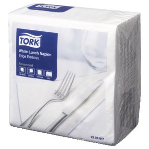 Tork Advanced Luncheon Napkins 2 Ply White 100 Pack