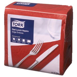 Tork Advanced Luncheon Napkins 2 Ply Red 100 Pack