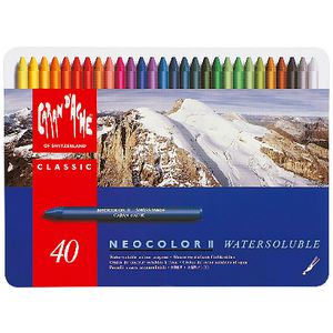 Caran d'Ache Neocolor Water Soluble Wax Pastels 40 Pack