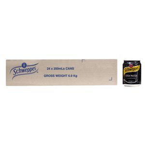 Schweppes Soda Water 250mL 24 Pack