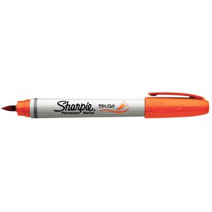 Sharpie Brush Tip Permanent Marker Orange