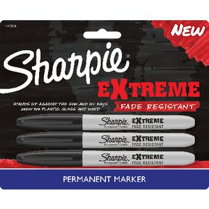 Sharpie Extreme Permanent Markers Black 3 Pack