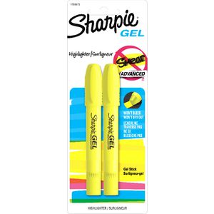 Sharpie Gel Highlighters Yellow 2 Pack