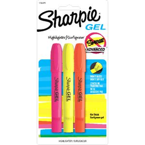 Sharpie Gel Highlighters Assorted 3 Pack