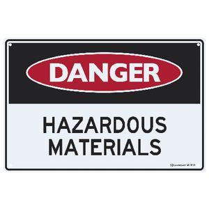 Sandleford Hazardous Materials Sign 30 x 45cm