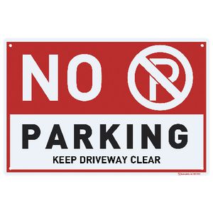 Sandleford No Parking Sign 30 x 45cm