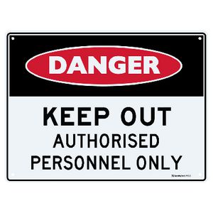 Sandleford Danger Keep Out Sign 22.5 x 30cm