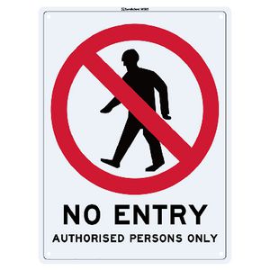 Sandleford No Entry Sign 22.5 x 30cm