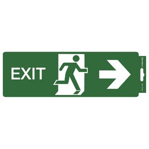 Sandleford Self Adhesive Sign Exit Right
