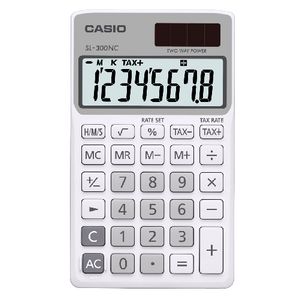 Casio Portable Calculator 8 Digit White