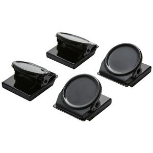 J.Burrows Magnetic Clips Round Black 4 Pack